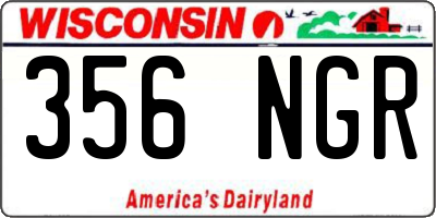 WI license plate 356NGR