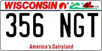 WI license plate 356NGT