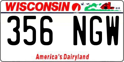 WI license plate 356NGW