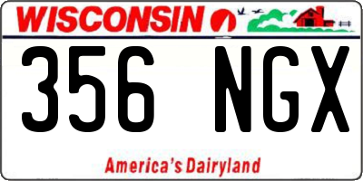 WI license plate 356NGX