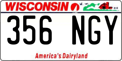 WI license plate 356NGY