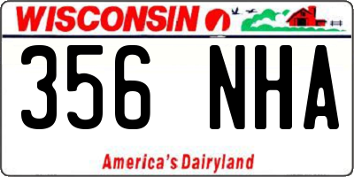 WI license plate 356NHA