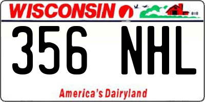 WI license plate 356NHL