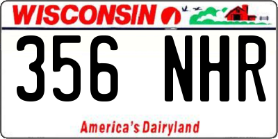 WI license plate 356NHR