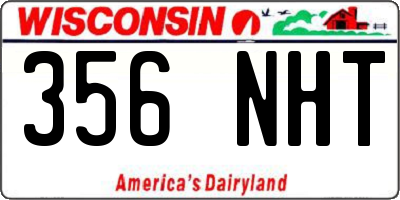 WI license plate 356NHT