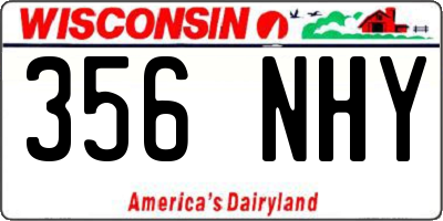 WI license plate 356NHY