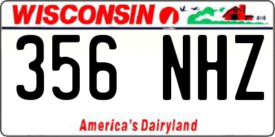 WI license plate 356NHZ