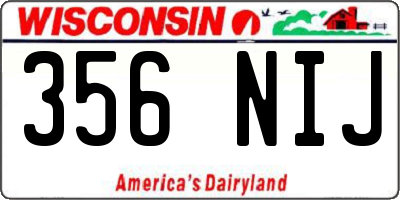 WI license plate 356NIJ