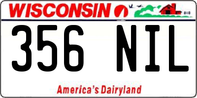 WI license plate 356NIL