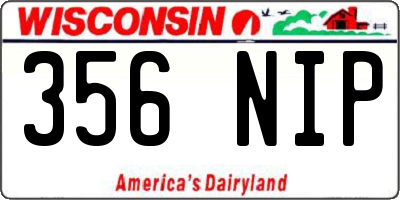 WI license plate 356NIP