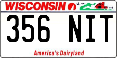 WI license plate 356NIT