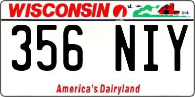 WI license plate 356NIY