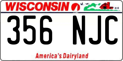 WI license plate 356NJC