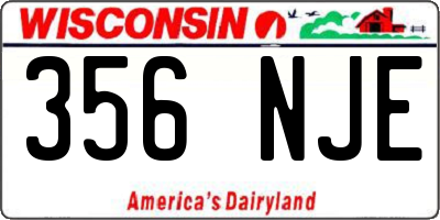 WI license plate 356NJE