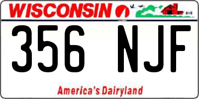 WI license plate 356NJF