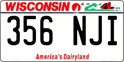 WI license plate 356NJI