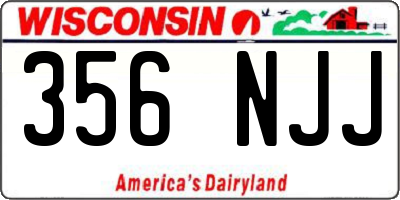 WI license plate 356NJJ