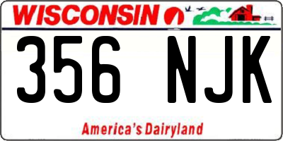 WI license plate 356NJK