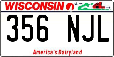 WI license plate 356NJL
