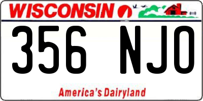 WI license plate 356NJO