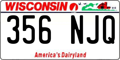 WI license plate 356NJQ