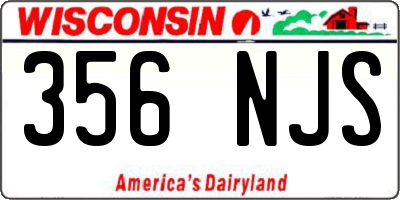 WI license plate 356NJS