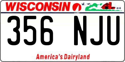 WI license plate 356NJU