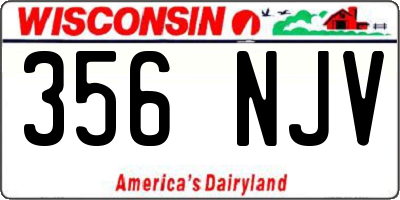 WI license plate 356NJV