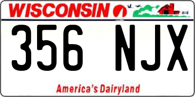 WI license plate 356NJX