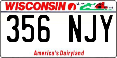 WI license plate 356NJY