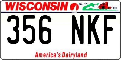 WI license plate 356NKF