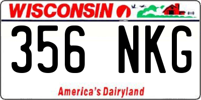 WI license plate 356NKG