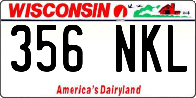 WI license plate 356NKL