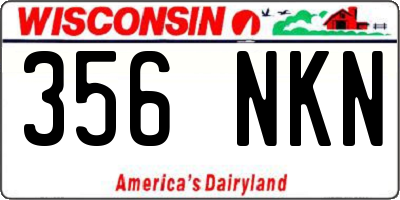 WI license plate 356NKN