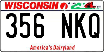 WI license plate 356NKQ