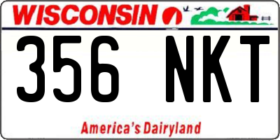 WI license plate 356NKT
