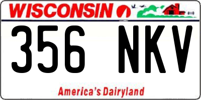 WI license plate 356NKV
