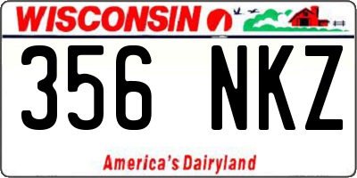 WI license plate 356NKZ