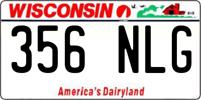 WI license plate 356NLG