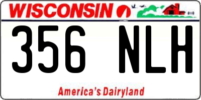 WI license plate 356NLH