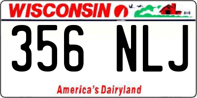 WI license plate 356NLJ