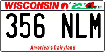 WI license plate 356NLM