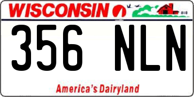 WI license plate 356NLN