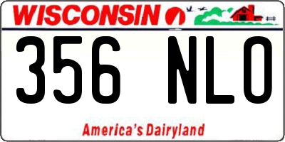 WI license plate 356NLO
