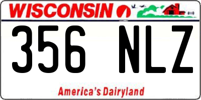 WI license plate 356NLZ