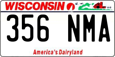 WI license plate 356NMA