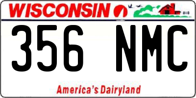 WI license plate 356NMC