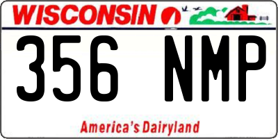 WI license plate 356NMP