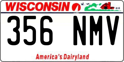 WI license plate 356NMV