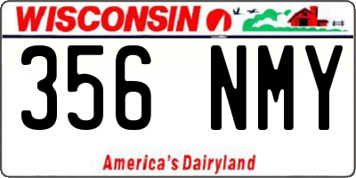 WI license plate 356NMY